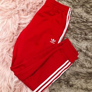 Red Adidas Tracksuit Sweatpants